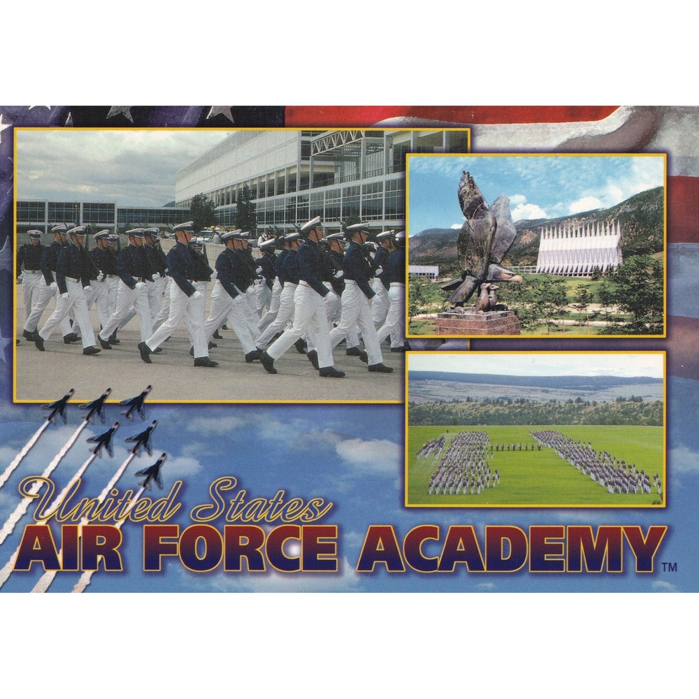 US Air Force Academy Graduation Formation Postcard Military Patriotic S-017